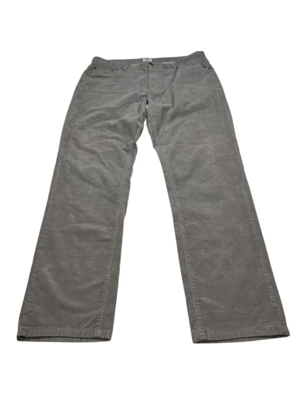Faherty Mens Gray Brown Corduroy Five Pocket Pants Size 34x30 Stretch Casual